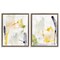 Stupell Industries Watercolor Paint Drips 2pc Floater Framed Canvas Wall Art Set Design by Victoria Barnes